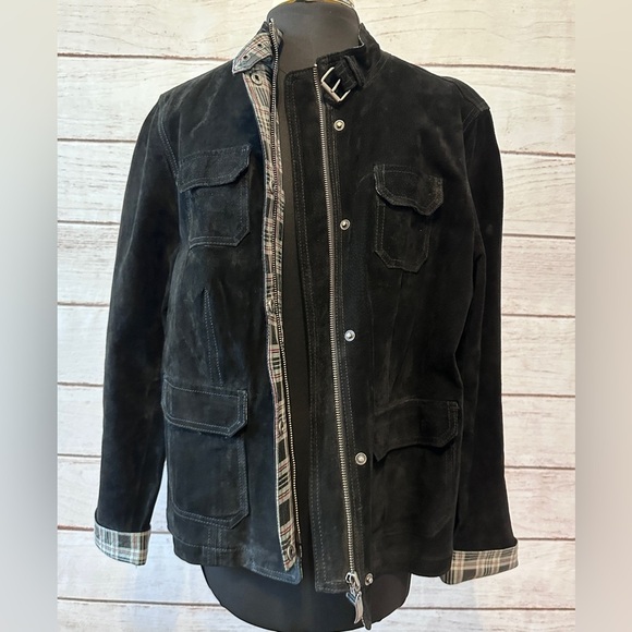 Black Suede Women's Jacket Size XL , Charter Club ,Business Casual,Dress Jacket - Picture 1 of 6